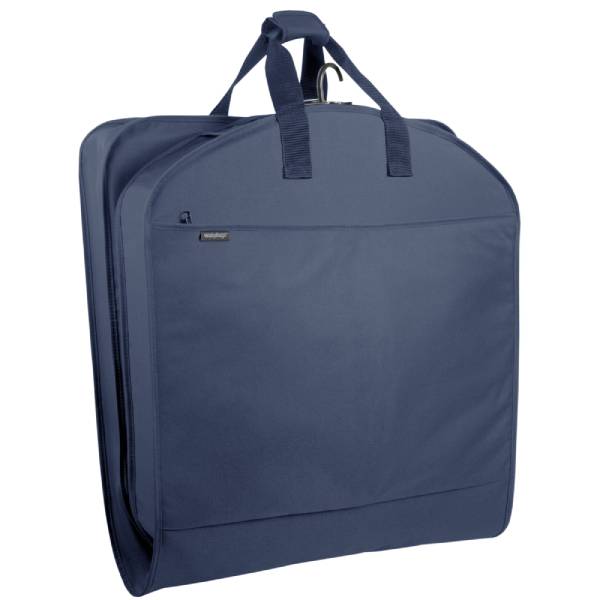 Wally Bags 40” Deluxe Travel Garment Bag with Two Pockets Navy