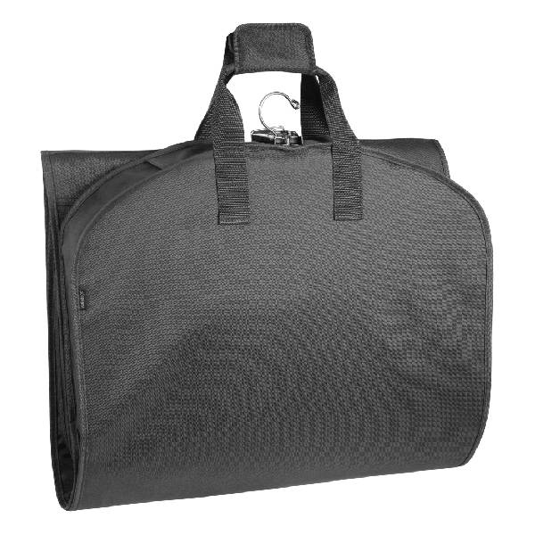 Wally Bags 60” Premium Tri-Fold Travel Garment Bag with Pocket Black