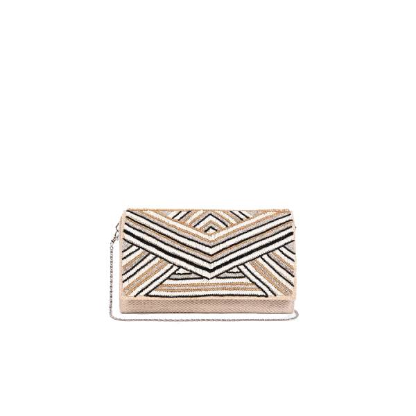 America & Beyond Gold and Glam Embellished Clutch