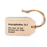 Freshwater Design Leather Luggage Tags Notriphobia