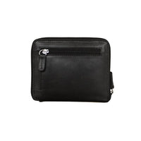 Iliworld RFID Small Zip Around Wallet Black