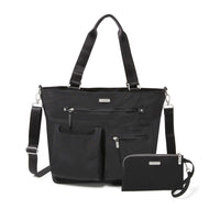 Baggallini Any Day Tote with RFID Phone Wristlet Black