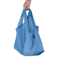 Baggu Standard Collapsible Shopping Bag Cobalt and Jade Stripe