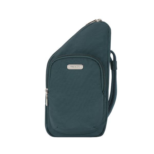 Travelon Anti-Theft Essentials Mini Asymmetric Crossbody Bag Peacock