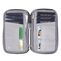 Travelon RFID Blocking Family Passport Zip Wallet Interior View