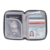 Travelon RFID Blocking Passport Zip Wallet Interior View