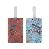 Travelon Set of 2 Silicone Luggage Tags Passport Stamp