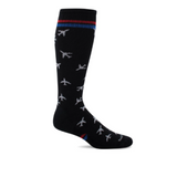 Men's In Flight Moderate Graduated Compression Socks- Black