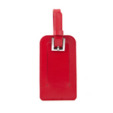 Paperthinks Recycled Leather Luggage Tag with Privacy Flap Scarlet