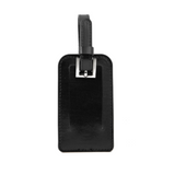 Paperthinks Recycled Leather Luggage Tag with Privacy Flap Black