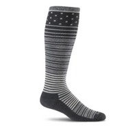 Women's Twister Firm Graduated Compression Socks- Black