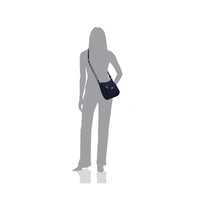 Woman Wearing Baggallini Uptown Bagg with RFID Phone Wristlet 